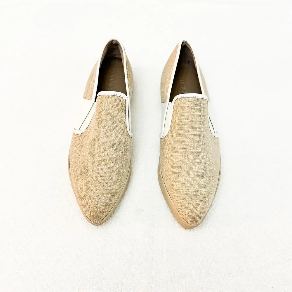 Vince Phalen Pointy Toe Leather Slip On Sneaker Size 6 Eur 36